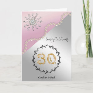 Congratulate Friends on 30th Wedding Anniversary Card