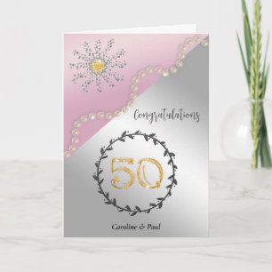 Congratulate Friends on 50th Wedding Anniversary Card