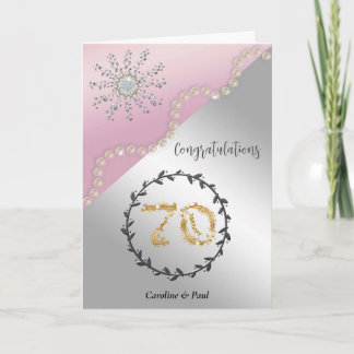 Congratulate Friends on 70th Wedding Anniversary Card