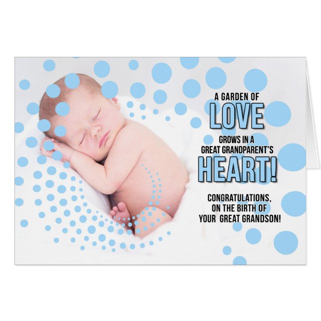 Congratulate Great Grandparents on new Grandson (Front Horizontal)