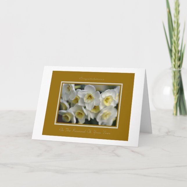 Congratulatiions On Tthe Renewal Of Your Vows Card (Front)