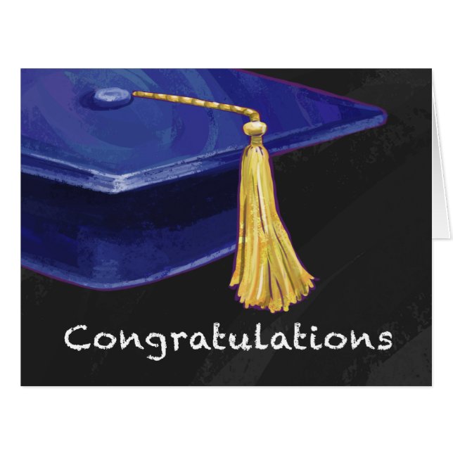 Congratulation Blue and Black (Front Horizontal)