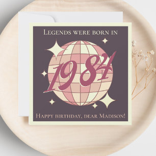 Congratulation card  Vintage 1984 40th birthday 