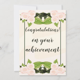 Congratulation Elegant Orange White Roses Card