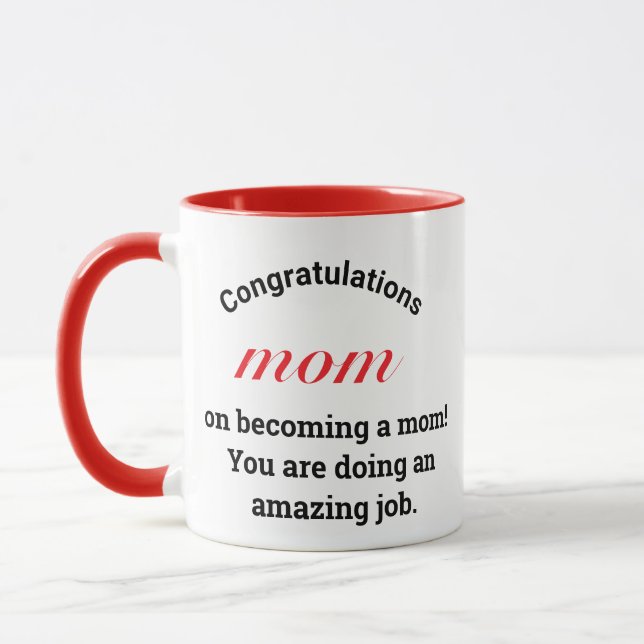 Congratulation Gift  Mum Typography  Mothers Day Mug (Left)