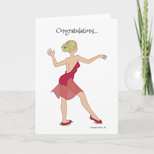 Congratulation Girl Dancing Card