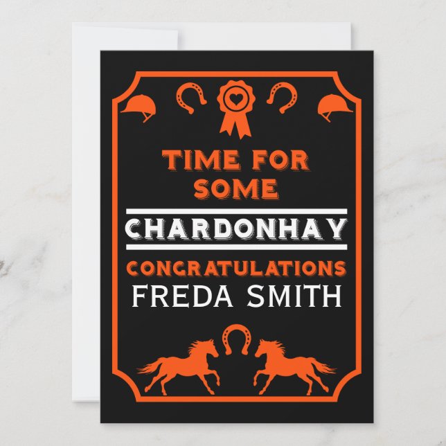 Congratulation Horseback Riding  Card (Front)