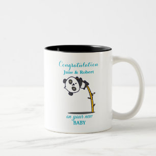 congratulation on new baby Two-Tone coffee mug