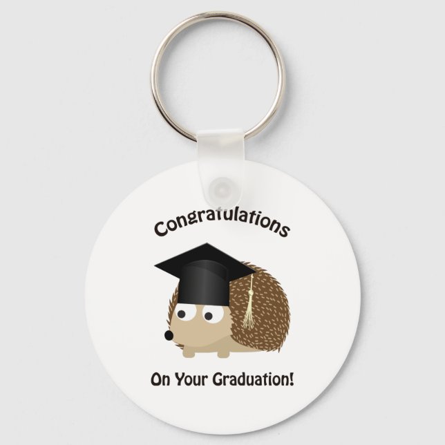 Congratulation on Your Graduation Hedgehog Key Ring (Front)