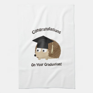 Congratulation on Your Graduation Hedgehog Tea Towel