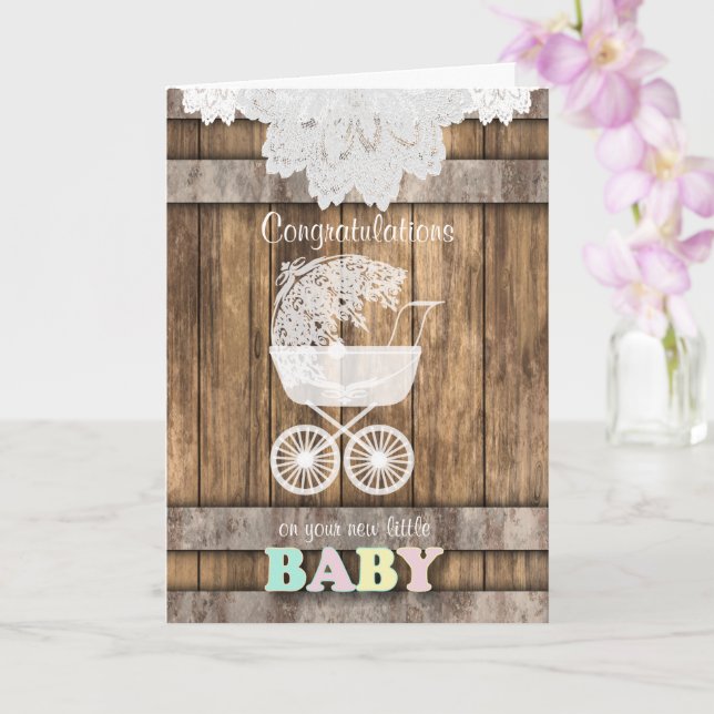 Congratulation on Your New Baby Card (Orchid)