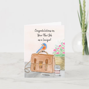 Congratulation on Your New Job as Lawyer Bluebird Card