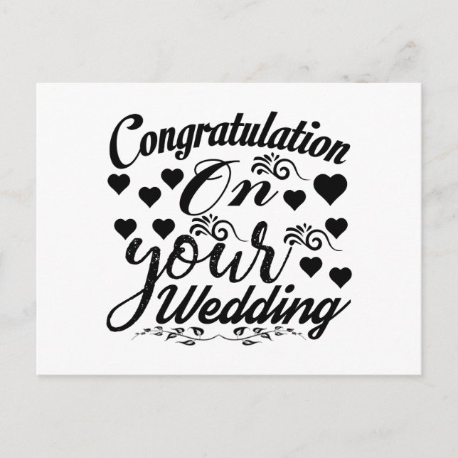 Congratulation On Your Wedding PostCard (Front)