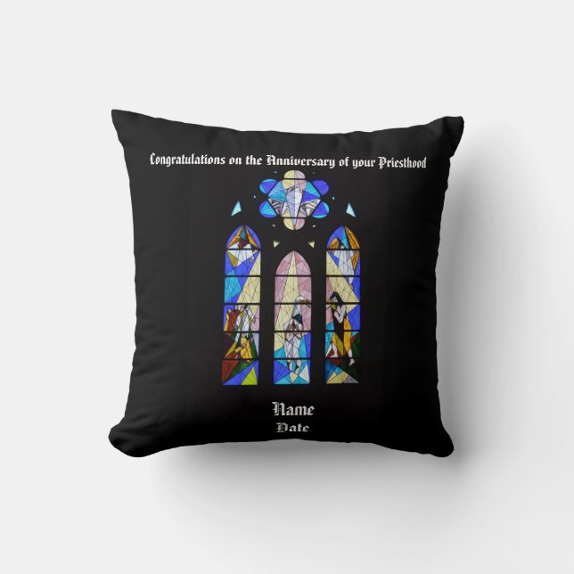 Congratulation Priest Anniversary Ordination Gift Cushion (Front)
