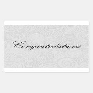 Congratulation Swirls Rectangular Sticker