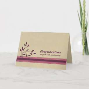 Congratulations 10th Anniversary Employee Card