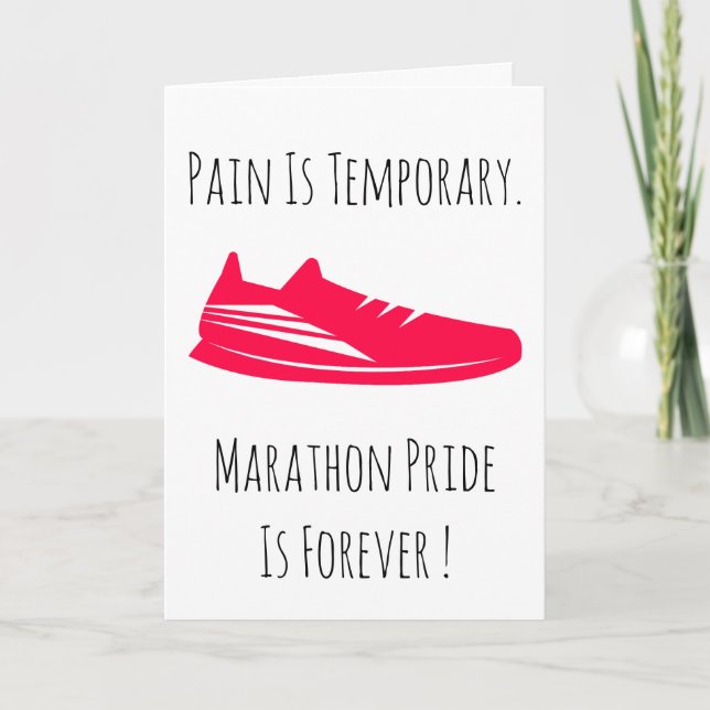 Congratulations 1st Marathon Running Runner  Card (Front)