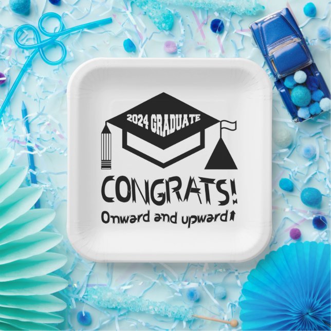 Congratulations, 2024 Graduate! Paper Plate (Party)