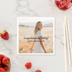 Congratulations 2024 Graduate Photo Graduation Napkin