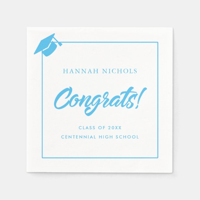 Congratulations 2025 Graduate Graduation Paper  Napkin (Front)
