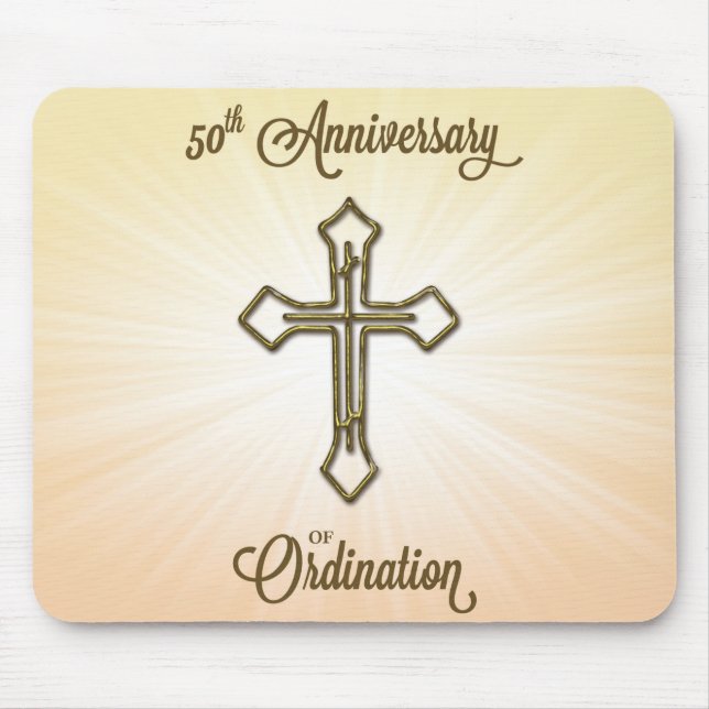 Congratulations 50th Ordination Anniversary Mouse Pad (Front)