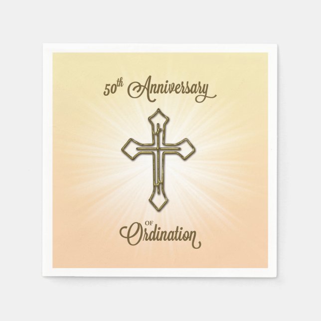Congratulations 50th Ordination Anniversary Napkin (Front)