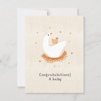 Congratulations a baby chick postcard