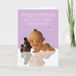 Congratulations A Beautiful Baby Girl Card
