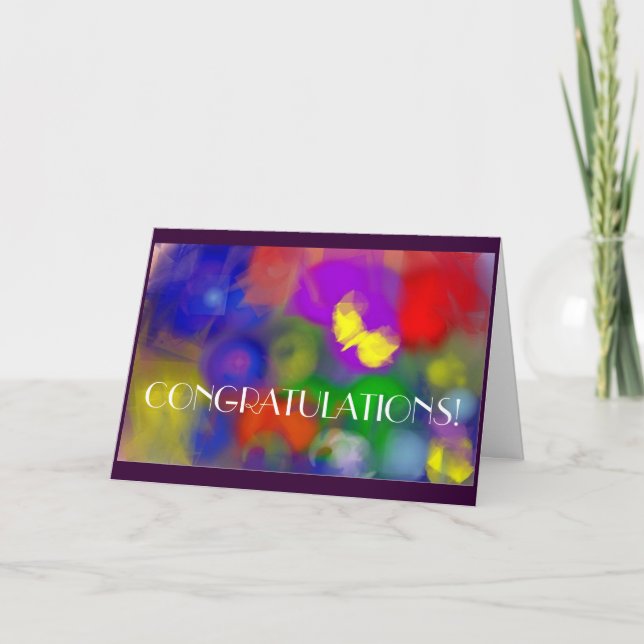 Congratulations Abstract Card (Front)