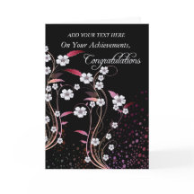 Congratulations / Achievement Flourish Of Pansies