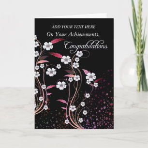 Congratulations / Achievement  Flourish Of Pansies Card