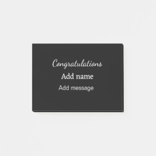 Congratulations add name message simple graduate post-it notes