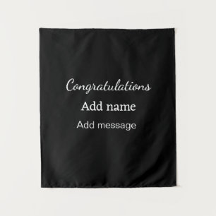 Congratulations add name message simple graduate  tapestry