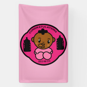 Congratulations Afro American New Parents Banner