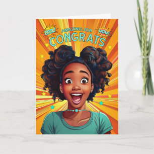 Congratulations Amazing Job African American Teen Card