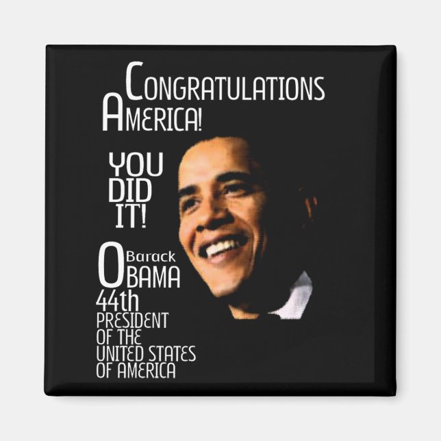 CONGRATULATIONS AMERICA MAGNET (Front)