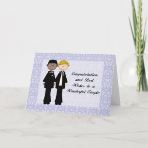 Congratulations and Best Wishes Gay Male Wedding C Card