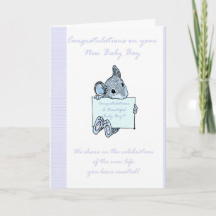 Congratulations Baby Boy Card, New Baby Card