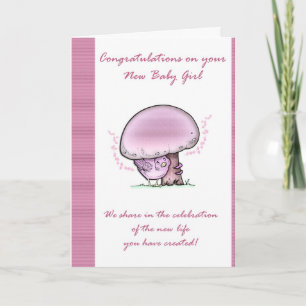Congratulations Baby Girl Card, New Baby Card