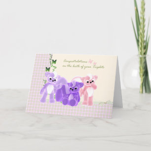 Congratulations Baby Triplets Card, New Baby Card