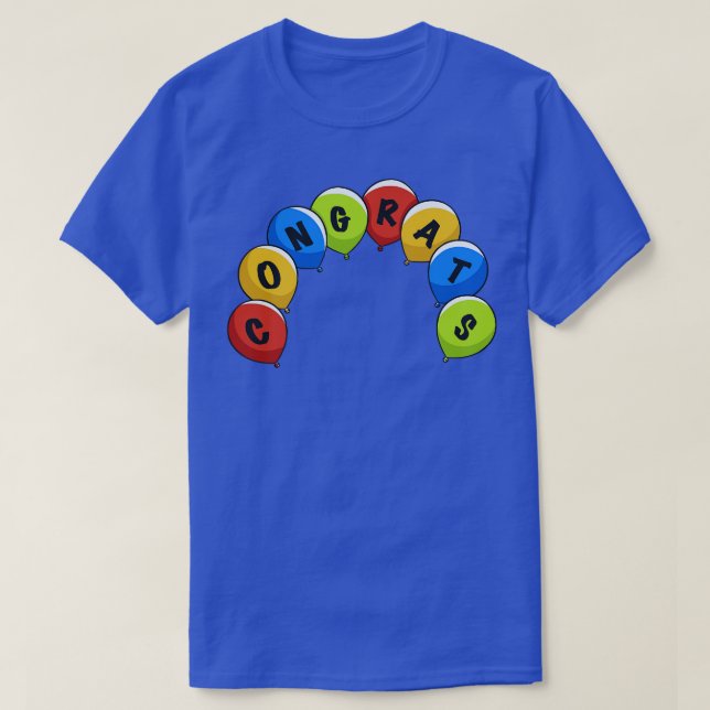 Congratulations Balloon Balloons T-Shirt (Design Front)