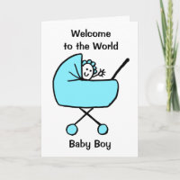 Congratulations Birth Baby Boy Blue