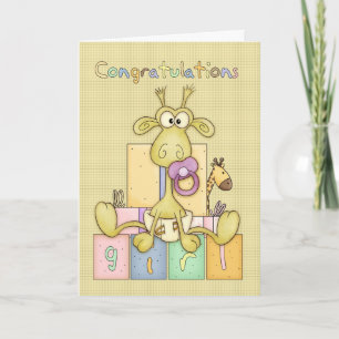 Congratulations Birth Of Baby Girl Card - Cute Bab