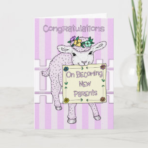 Congratulations Birth Of Baby Girl New Parents Card