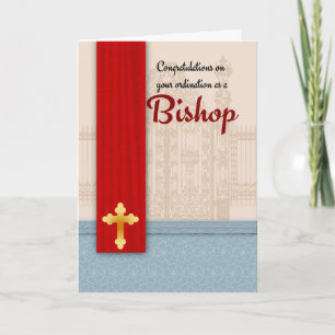 Congratulations Bishop Ordination In Parchment Card