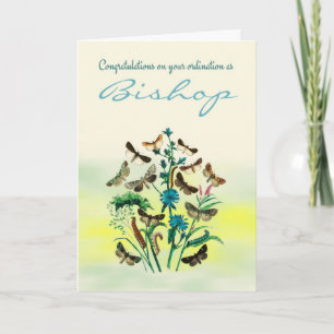 Congratulations Bishop Ordination With Butterflies Card