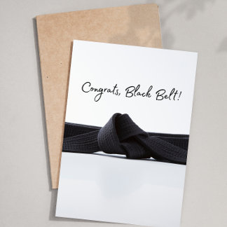 Congratulations Black Belt Karate Card