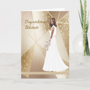 Congratulations Black Debutante Card