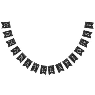 Congratulations - Black Marble Bunting
