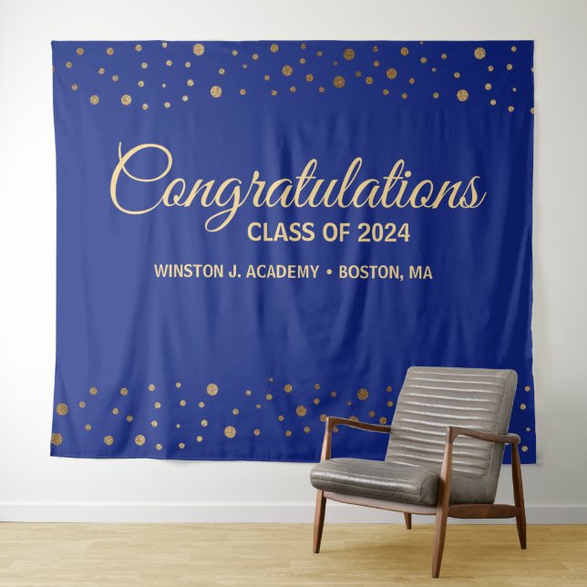 Congratulations blue gold Class of 2024 grad Tapestry (In Situ (Horizontal))